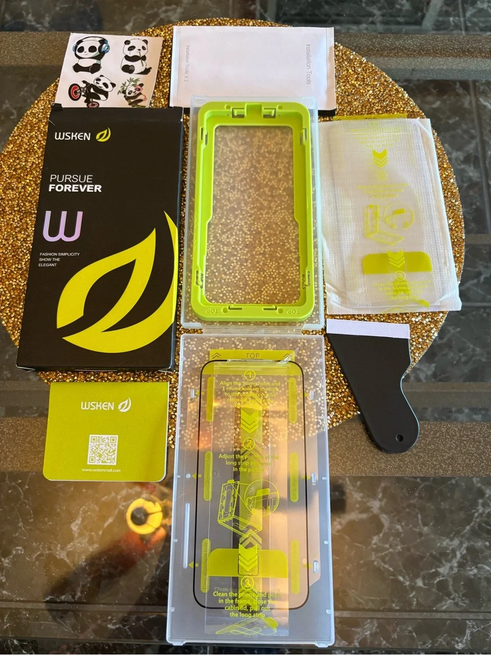 WSKEN NWT FOR 16 Pro Max Screen Protector Installation kit Alignment Frame